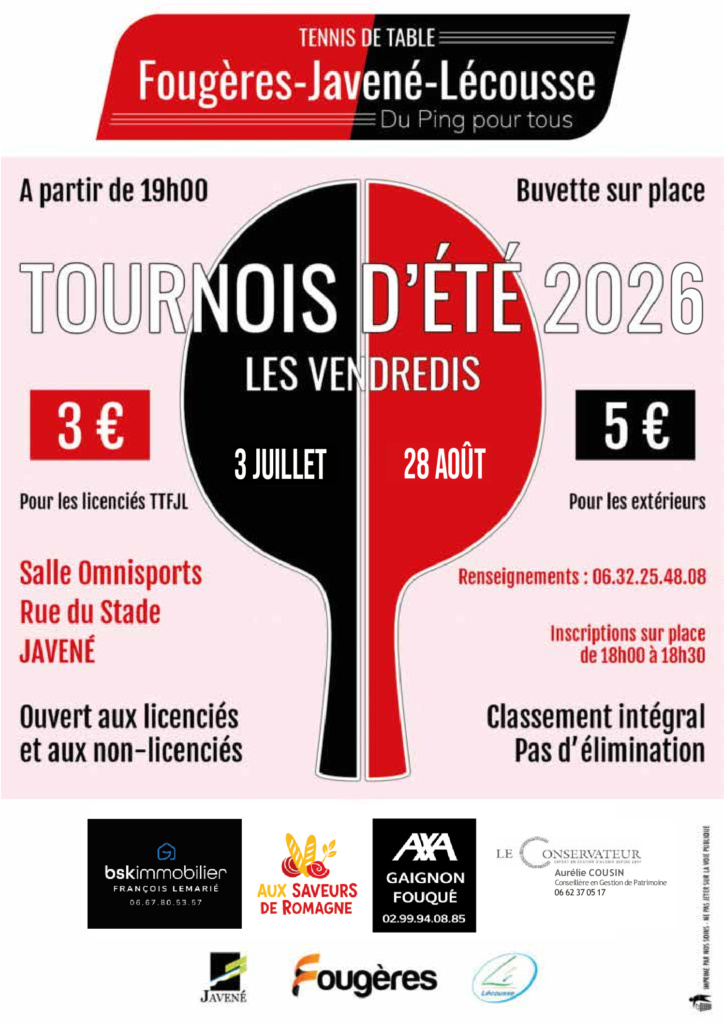 Lire la suite à propos de l’article Tournois d&rsquo;été 2026
